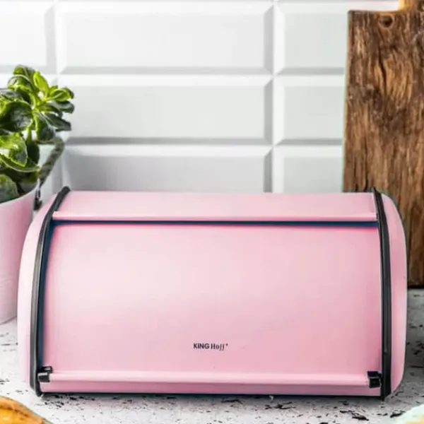 Brødkasser & Brødposer>Lille brødspand i stål 36cm KINGHOFF KH-1756 Pink
