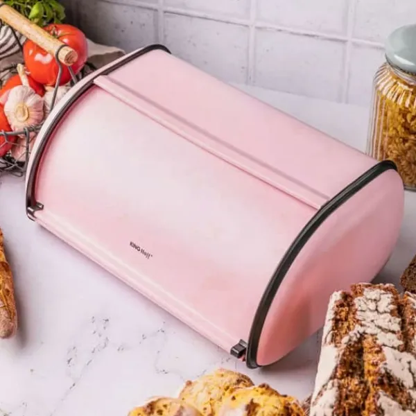 Brødkasser & Brødposer>Lille brødspand i stål 36cm KINGHOFF KH-1756 Pink