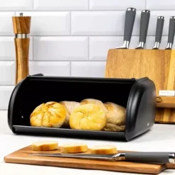 Brødkasser & Brødposer>Lille brødspand i stål 36cm KINGHOFF KH-1723 sort