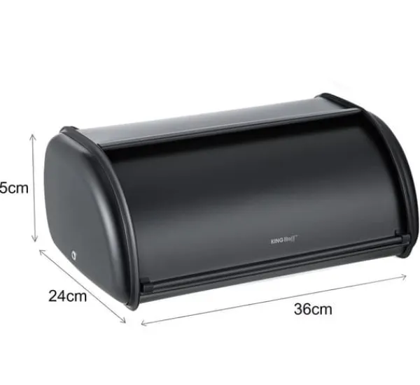 Brødkasser & Brødposer>Lille brødspand i stål 36cm KINGHOFF KH-1723 sort