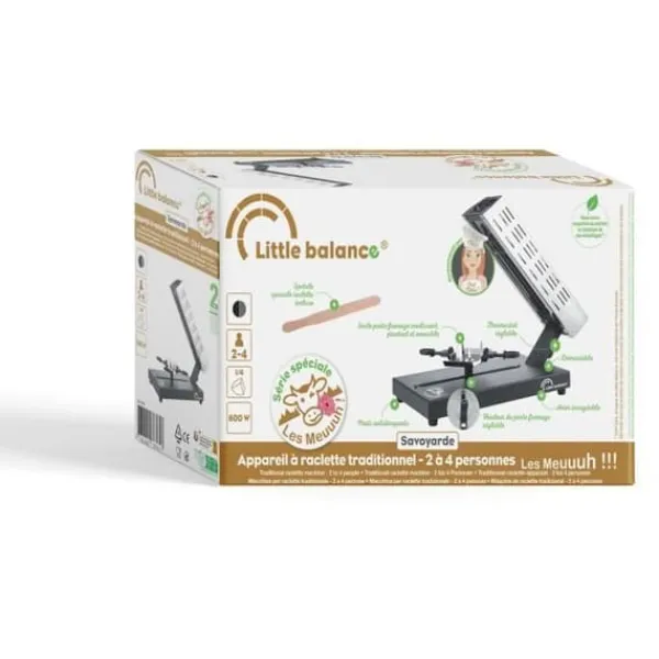 Fonduesæt>LITTLE BALANCE Raclette-maskine - Savoyard Quarter Wheel - Op til 4 personer - Meuuuh Design - 600W