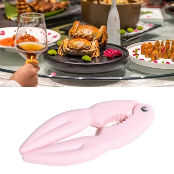 Mad-Knækkere>Lobster Cracker PP aluminiumslegering Nem skalfjernelse Ben Cracker Værktøj til familiemiddagsfest Pink