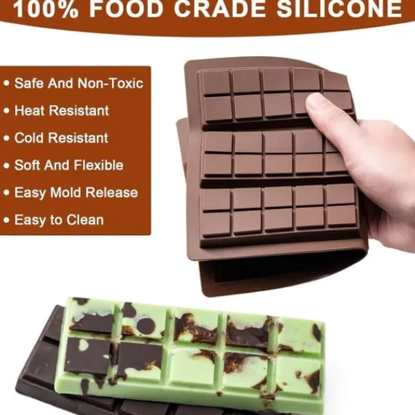 Bagning>Lollanda Chokoladeform Silikone - 20,5x17,5 cm, dyb Dubai chokoladeform, BPA-fri