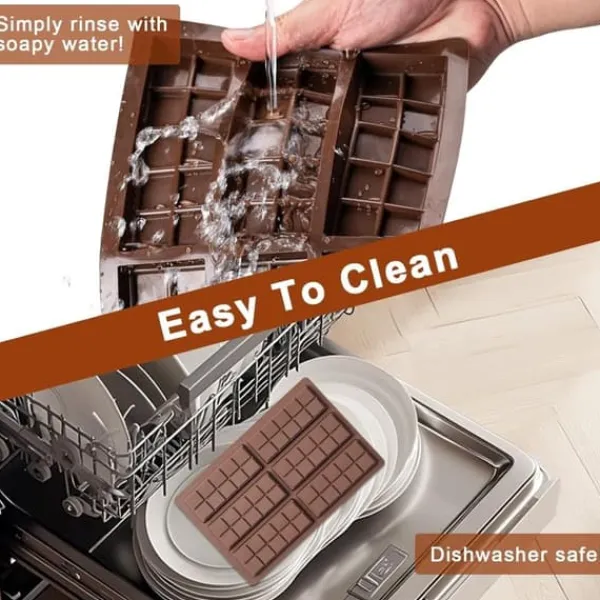 Bagning>Lollanda Chokoladeform Silikone - 20,5x17,5 cm, dyb Dubai chokoladeform, BPA-fri