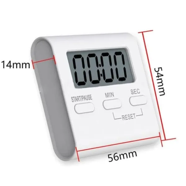 Æggeure>Lollanda Digital Køkkenur Timer 2-pak, Køkkenur - Magnetisk, Digital Timer med Magnet & LCD Display, Hvid med Stativ