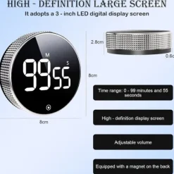 Lollanda Digital Timer med Magnet & LED Display - Køkken Timer Discount