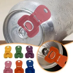 Lollanda dåseåbner Farverig, nem dåseåbner-6-pak, genanvendelig sodavandsåbner, beskytter dine fingre, perfekt til picnic og fester Discount