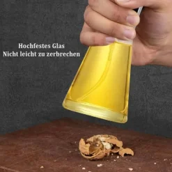 Lollanda Oliesprayflaske 200 ml i rustfrit stål og glas, konisk design til madlavning, grillning og bagning Sale