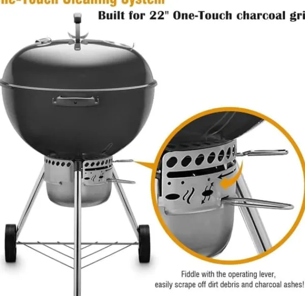Griller>Lollanda One-touch rengøringssystemsæt til Weber 22-1/2-tommer grill – forhøjet tykkelse, varmebestandig og nem at installere