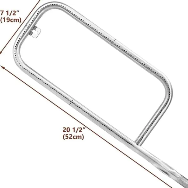Griller>Lollanda Spare 304 Rustfrit Stål Brænder til Weber Q200 / Q220 / Q2000 / Q2200 - 20.5 tommer brænderstang stykke