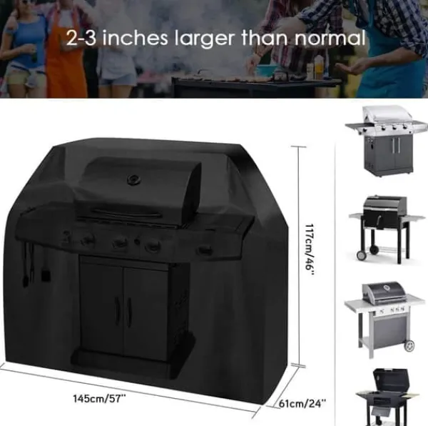 Griller>Lollanda Vandtæt Grillovertræk 145x61x117 cm - 210D Oxford, UV-beskyttelse til Grillovertræk