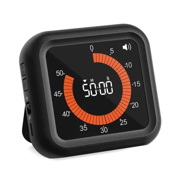 Lollanda Visual Timer 11 timer 59 minutter, Genopladelig Timer med Magnet & Stativ, Justerbar Lydstyrke Sale