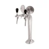 Øltårn, Ølkolonne, Ølhane, Tapetårn, Fadølstårn, Kegerator-tårn, Kegerator Tower krom 2-vejs, elegant, top kvalitet! (Pakkepris) New