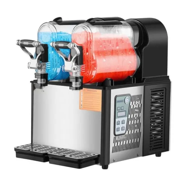 Slush-Ice Maskiner>3Lx2 Tank Kommerciel Slushy Maskine, Margarita Smoothie, Fryse Drink Maker, Hurtig Frysningsfunktion, Ideel til Fester og Arrangementer.