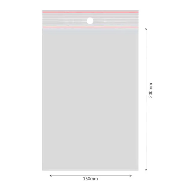 Madopbevaringsposer>Lynlåsposer 150x200 mm - 100 stk.