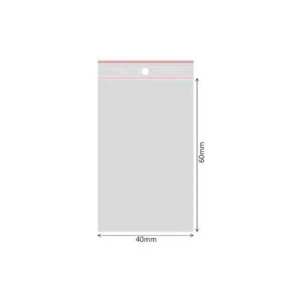 Madopbevaringsposer>Lynlåsposer 40x60 mm - 100 stk.
