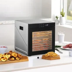 Mad Dehydrator Maskine, 10 Bakker, Rustfrit Stål, 1000W, Jerky Frugt Tørring Hot