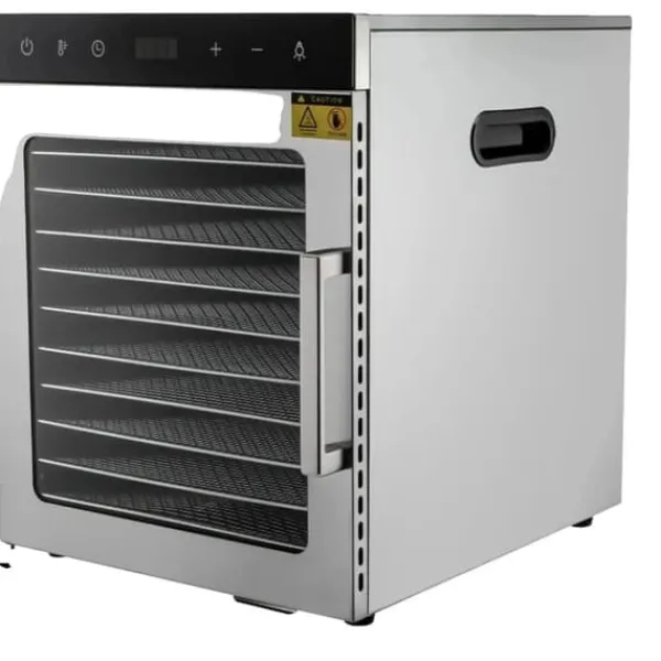 Dehydratorer>Maddehydrator, 10 bakker, justerbar temperatur,Sølv