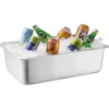 Isspande & Kølere>Madserveringsdisplaybeholder, 54.6x36.5x31 cm, rustfrit stål