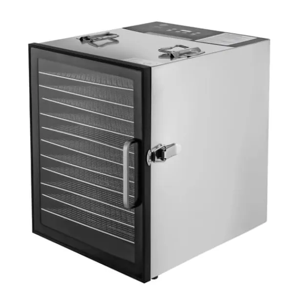 Dehydratorer>Madtørrer, 12-bakke, justerbar temperatur og timer,sort
