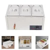 Madopvarmere>Madvarmer - Bain-marie vandbad - 3 x 7 l beholdere - Rustfrit stål - Buffet - Sølv