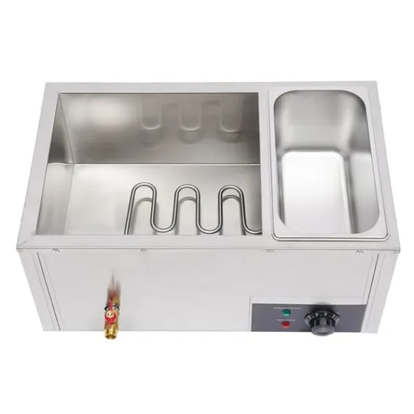 Madopvarmere>Madvarmer - Bain-marie vandbad - 3 x 7 l beholdere - Rustfrit stål - Buffet - Sølv