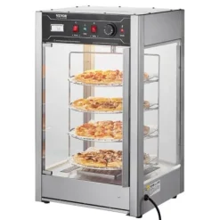 Madvarmer display, 4-lags pizzavarmer, 46,5x46x78 cm, rustfrit stål Online