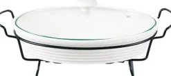 Madopvarmere>Maestro oval hvid madvarmer 30 cm, 1,6 l