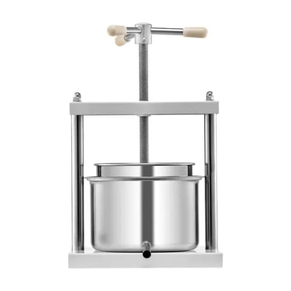 Juicepresser - Nyd Friskpresset Juice Derhjemme>Manuel Frugtvinpresse, 1,45 Gal/5L Model, Rustfrit Stål til Vinfremstilling
