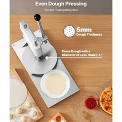 Manuel Pizza Dej Presse, Kommerciell Pizza Dejrulle 241,3mm, Brød Pressemaskine Clearance
