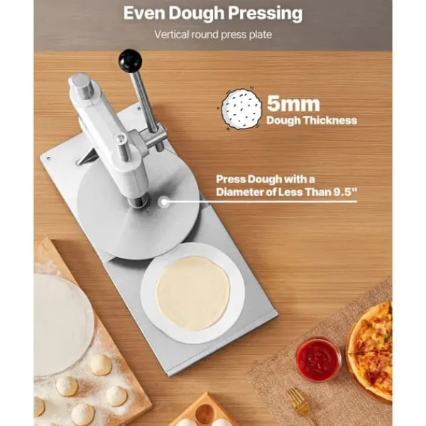 Manuel Pizza Dej Presse, Kommerciell Pizza Dejrulle 241,3mm, Brød Pressemaskine Clearance