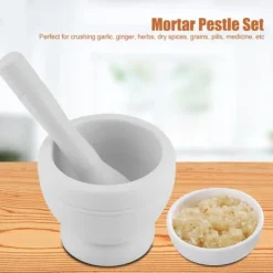 Manuel Plast Hvidløgskværn Krydderier Urter Morter Pestle Sæt Kværn Skål Køkkenværktøj (#3) Discount