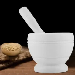 Manuel Plast Hvidløgskværn Krydderier Urter Morter Pestle Sæt Kværn Skål Køkkenværktøj (#3) Discount