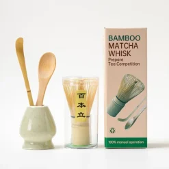 Kaffe- & Teservicer>Matcha Whisk Sæt SQ Lille Sæt 4 stk. Matcha Farve Ny Æske