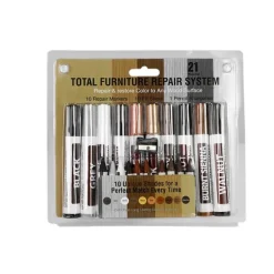 Rengøringsmiddel>Møbelreparationssæt - Touch Up Markers med Voksfarver & Blyantspidser 10 colors