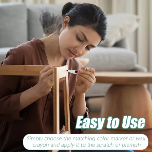 Rengøringsmiddel>Møbelreparationssæt - Touch Up Markers med Voksfarver & Blyantspidser 10 colors
