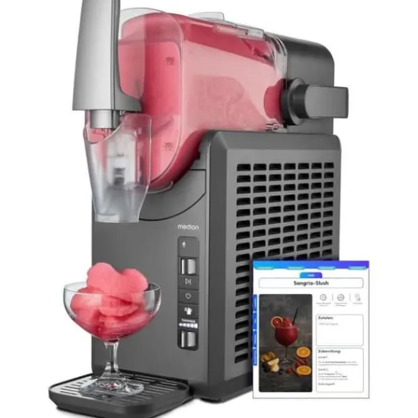 Slush-Ice Maskiner>MEDION maskine til is- og sjampinjongdrikke - MD12090 - 2,6 l kapacitet - 5 programmer - 200 W