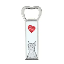 Cocktailshakers & Drinkudstyr>Medium Pinscher, tysk Pinscher - flaskeåbner med en hund, personlig køleskabsåbner, unik gave til en mand fra Art-Dog