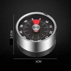 Mekanisk køkkentimer med magnet - sort Outlet