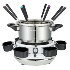 MELISSA Elektrisk fondue 2L 1200W rustfrit stål/hvid New