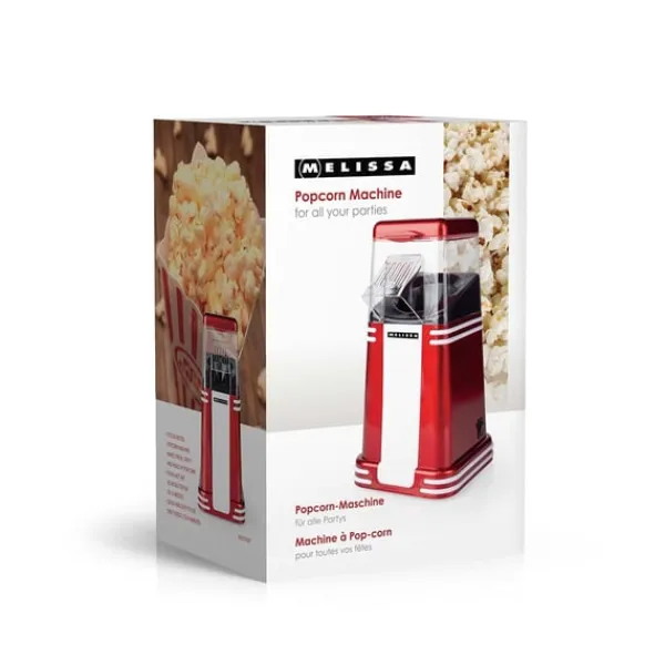 Popcornmaskiner>MELISSA Popcornmaskine | 60 g | 1200 W | 2 - 4 min | Rød/hvid