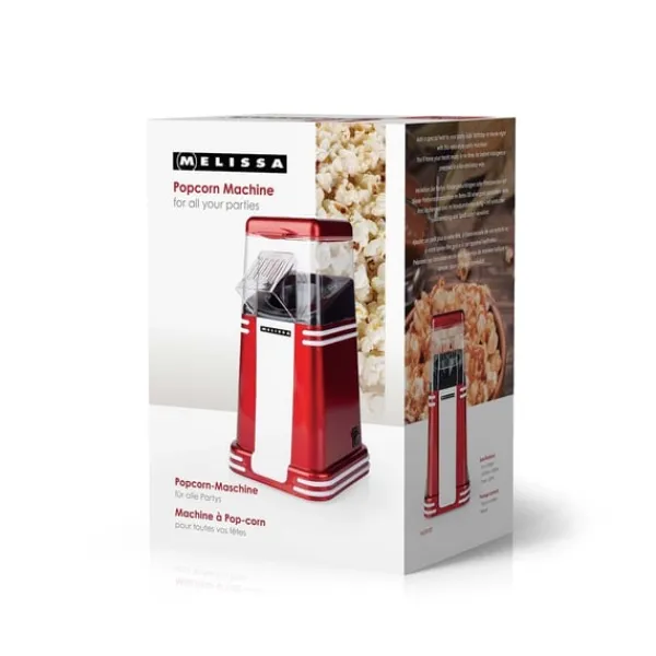 Popcornmaskiner>MELISSA Popcornmaskine | 60 g | 1200 W | 2 - 4 min | Rød/hvid
