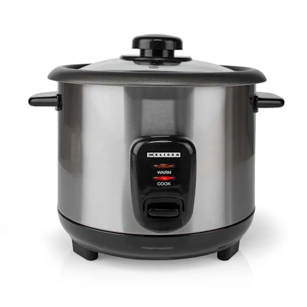 MELISSA Riskoger | 1,0 l | 400 W | Non stick-belægning | Aftagelig skål | Dampkurv | Hold-varm-funktion | Automatisk slukning Online