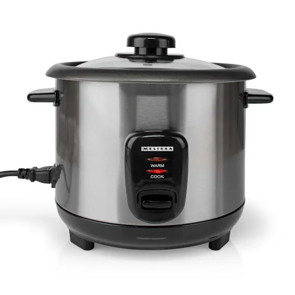 MELISSA Riskoger | 1,0 l | 400 W | Non stick-belægning | Aftagelig skål | Dampkurv | Hold-varm-funktion | Automatisk slukning Online