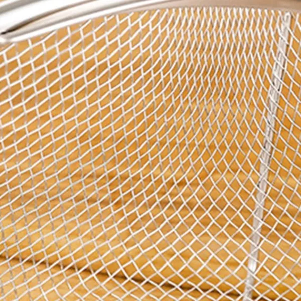 Mesh dampkurv Rustfrit stål Komfortable håndtag Varmebestandig dampkurv til madlavning Køkken 18x18cm New
