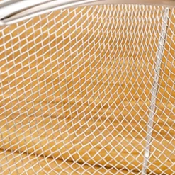 Mesh dampkurv Rustfrit stål Komfortable håndtag Varmebestandig dampkurv til madlavning Køkken 20x21cm Outlet