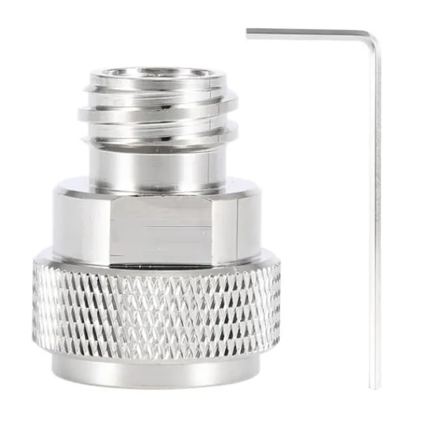 Sodavandsmaskiner>Messing CO2 Adapter Udskiftning Tankbeholder Konvertering (Sølv)