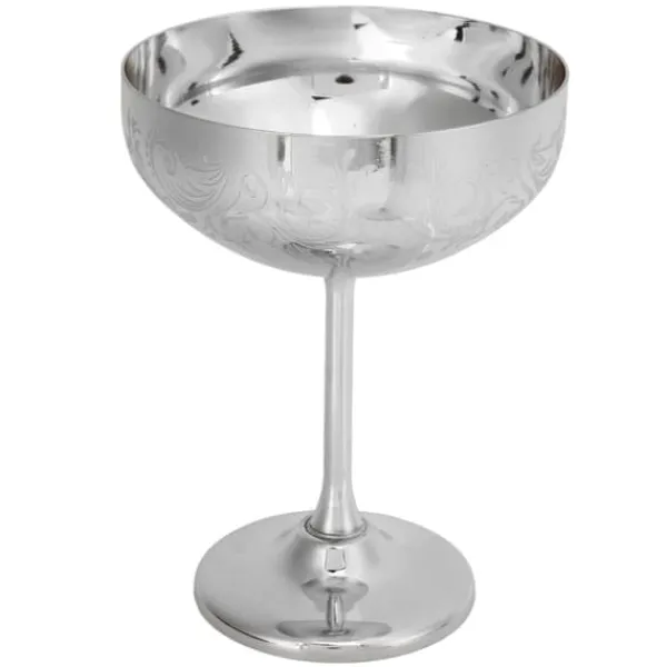 Glas>Metal Champagneglas 304 Rustfrit Stålbæger Graveret Bar Fest Rødvinskop Dekorative Kopper Blomsterørekop Spejl