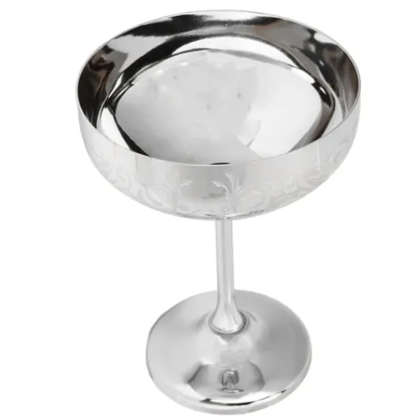 Glas>Metal Champagneglas 304 Rustfrit Stålbæger Graveret Bar Fest Rødvinskop Dekorative Kopper Blomsterørekop Spejl