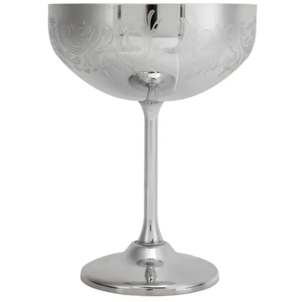 Glas>Metal Champagneglas 304 Rustfrit Stålbæger Graveret Bar Fest Rødvinskop Dekorative Kopper Blomsterørekop Spejl